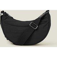 Accessorize Matt Nylon Sling Bag - Black