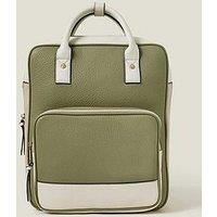 Accessorize Pocket Handle Backpack Bag - Khaki