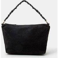 Accessorize Medium Plait Strap Suede - Black