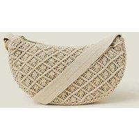 Accessorize Macrame Sling Bag - Natural