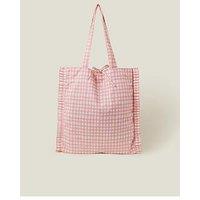 Accessorize Gingham Shopper - Pink