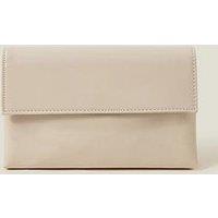 Accessorize Patent Foldover Clutch - Nude