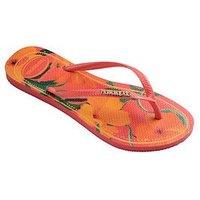 Havaianas Slim Tropical Flip Flop - Tropical Coral