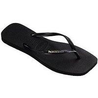 Havaianas Square Logo Flip Flops - Black