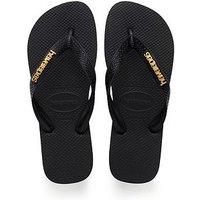 Havaianas Top Logo Metallic Flip Flop - Black