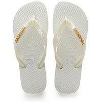 Havaianas Top Logo Metallic Flip Flop - White