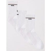 Boss 3 Pack Logo Socks - White