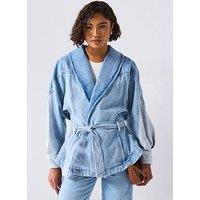 Boss Peplum Hem Jacket - Blue