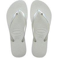 Havaianas Slim Crystal Flip Flop - White