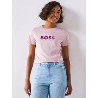 Boss Contrast Logo T-Shirt - Pink