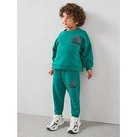 The Very Collection Boys Cuffed Leg Dinosaur Joggers - Green