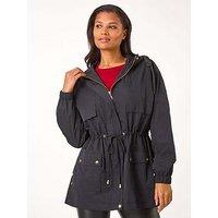 Roman Shower Resistant Rain Jacket - Black