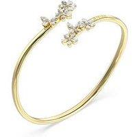 Guess Guess Gold Tone Lily Multi Flowers Bangle