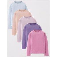 V By Very Girls 5 Pack Long Sleeve Tops - Multi