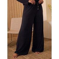 B By Ted Baker Lounge Wide Leg Trousers - Black