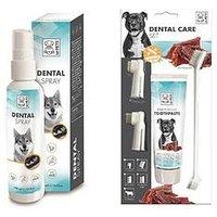 M-Pets Dental Care Set - Beef Flavor Toothpaste Kit /Dental Spray 118 Ml