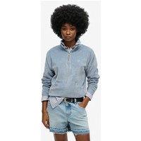 Superdry Velour Half Zip - Blue