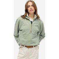 Superdry Essential Logo Oversized Half Zip Sweatshirt - Green