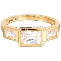 Seol + Gold Cz Rectangle Ring