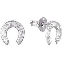 Seol + Gold Horseshoe Stud Earrings