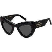 Marc Jacobs 798/S Str Cateye Sparkle Acetate Sunglasses - Black