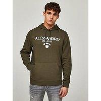 Alessandro Zavetti Dalore Logo Overhead Hoodie - Beige