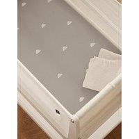 Snuz Snz Twin Pack Crib Sheets - Grey/Gloud