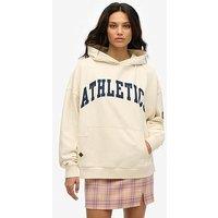 Superdry Athletic Essentials Relaxed Hoodie - White