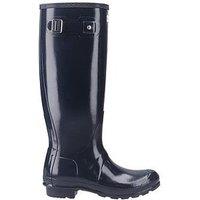 Hunter Original Tall Gloss Wellington Boot - Navy
