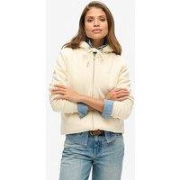 Superdry Borg Lined Zip Hoodie - Beige