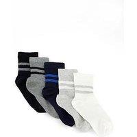 V By Very Boys Varsity 5 Pack Socks - Multi