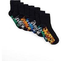 V By Very 7 Pack Camo Socks - Multi