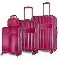 Rock Luggage Selene Pink 4-Piece Suitcase Set (Vanity/Cabin/Medium/Large)