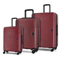 Rock Luggage Lincoln Burgundy 3-Piece Suitcase & Set (Cabin/Medium/Large)