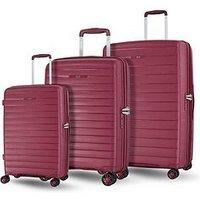 Rock Luggage Palma 3-Piece Luggage Set (Cabin/Medium/Large) - Burgundy