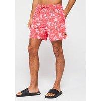 Lyle & Scott Botanical Garden Print Swim Shorts - Red