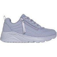 Skechers Monochromatic Lace Up Sneaker W/ Quarter Zip Detail