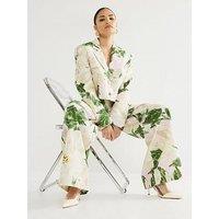 Ri Petite Wide Leg Trousers - Cream