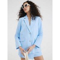 River Island Oversized Blazer - Light Blue