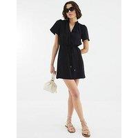River Island Belted Mini Dress - Black