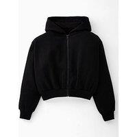 The Very Collection Girls Zip Up Hoodie - Black