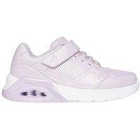 Skechers Gore & Strap Shimmer Sneaker With Quarter Perforated Detail - Purple