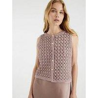 River Island Crochet Waistcoat - Cream