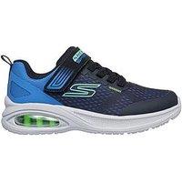 Skechers Lightweight Gore & Strap Sneaker With Midsole Tech Piece - Blue
