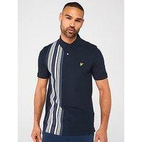 Lyle & Scott Deck Stripe Polo Shirt - Navy