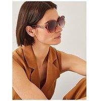 Monsoon Ombre Wrap Sunglasses - Brown
