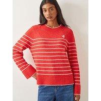 Monsoon Sae Stripe Jumper - Red
