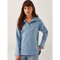 Monsoon Cherry Collar Jumper - Blue