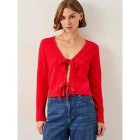 Monsoon Tina Tie Cardigan - Red
