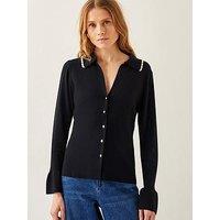 Monsoon Bray Button Cardigan - Black